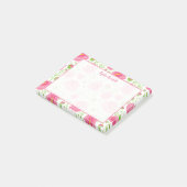 Personalized Pink Peonies Garden ポストイット (アングル)