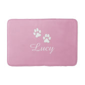Personalized Pink Pet Feeding Mat with Name バスマット (正面)