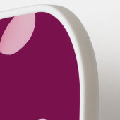 Personalized Pink Petals Monogram ピックルボールラケット (左詳細)