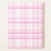 Personalized Pink Plaid Planner with Name プランナー手帳 (裏面)