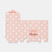 Personalized Pink Polka Dots Sweet 16 フェイバーボックス (折り畳みなし)