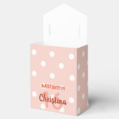 Personalized Pink Polka Dots Sweet 16 フェイバーボックス (オープン)