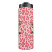 Personalized pink reindeer タンブラー (正面)