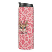 Personalized pink reindeer タンブラー (回転右)