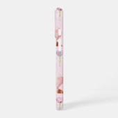 Personalized Pink Retro Milkshake Cute Coquette iPhone 16ケース (左側面)