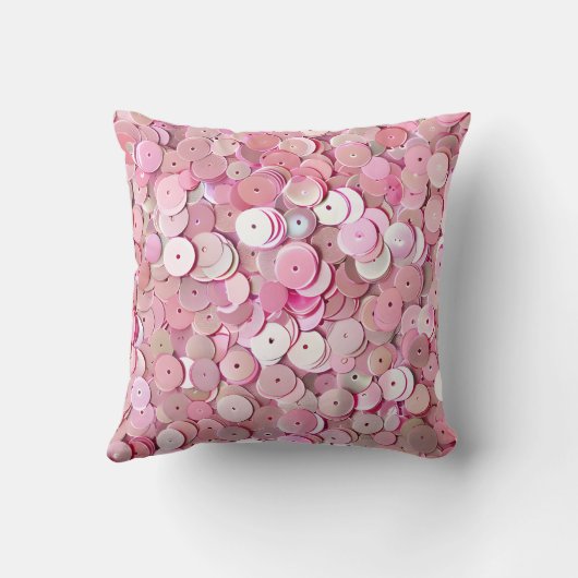 Personalized Pink Sequin Shimmer クッション (裏面)