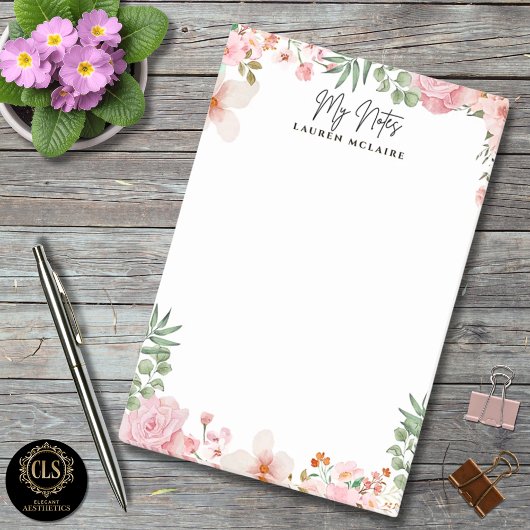 Personalized Pink Spring Flowers  ポストイット