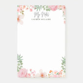 Personalized Pink Spring Flowers  ポストイット (正面)
