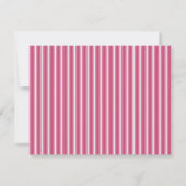 Personalized Pink Stripe ノートカード (裏面)