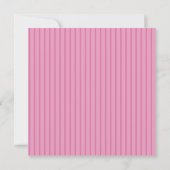 Personalized Pink Stripe ノートカード (裏面)