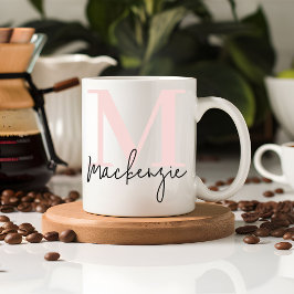 Personalized Pink Thank You Mug for Teacher or Mom コーヒーマグカップ