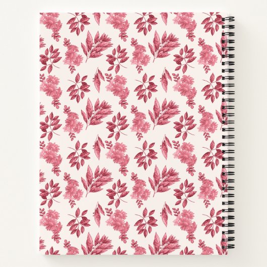 Personalized Pink Toile Prayer Journal ノートブック (裏面)