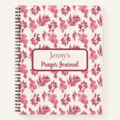 Personalized Pink Toile Prayer Journal ノートブック (正面)