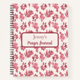 Personalized Pink Toile Prayer Journal ノートブック