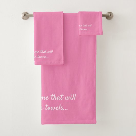 Personalized Pink Towel Set – Custom Name Pink バスタオルセット (インサイチュ)
