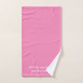 Personalized Pink Towel Set – Custom Name Pink バスタオルセット (ハンドタオル)