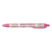 Personalized Pink Tulips & Daffodils Floral Pen 黒ボールペン (ボトム)