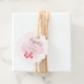 Personalized Pink Watercolor Baby Girl Aqiqah フェイバータグ (インサイチュ)
