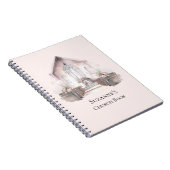 Personalized Pink Watercolor Church Book ノートブック (右側)