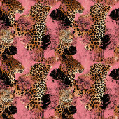 Personalized pink watercolor leopard skin modern フリースブランケット