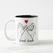 Personalized Pinky Promise Mug Valentine’s Day ツートーンマグカップ (左)