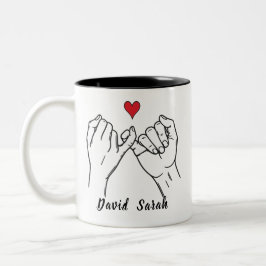 Personalized Pinky Promise Mug Valentine’s Day ツートーンマグカップ