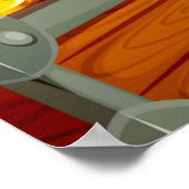 Personalized Pirate Birthday Party Banner  Photo ポスター (角)