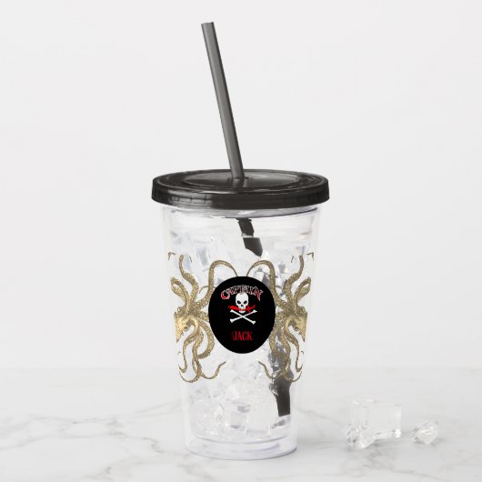 Personalized Pirate Captain  アクリルタンブラー (アイス正面)