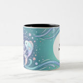Personalized Pisces Zodiac Mug ツートーンマグカップ (中央)