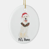 Personalized Pitbull Staffy (White) セラミックオーナメント (右)