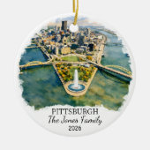 Personalized Pittsburgh, Custom Pennsylvania セラミックオーナメント (正面)