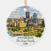 Personalized Pittsburgh, Custom Pennsylvania セラミックオーナメント (正面)