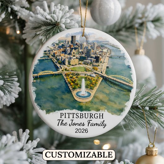 Personalized Pittsburgh, Custom Pennsylvania セラミックオーナメント