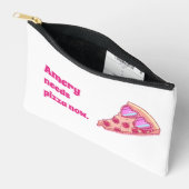 Personalized Pizza Lover Cute Girly Aesthetic  アクセサリーポーチ (見開き)