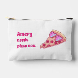 Personalized Pizza Lover Cute Girly Aesthetic  アクセサリーポーチ
