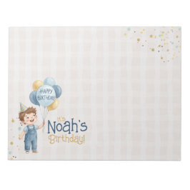 Personalized Placemat Boy Birthday Party  ノートパッド