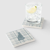 Personalized Plaid New Hampshire Granite State  ストーンコースター (横)