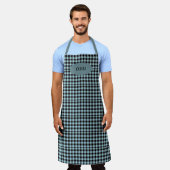 Personalized Plaid Work Apron | Custom Unisex Gift エプロン (着用した状態)
