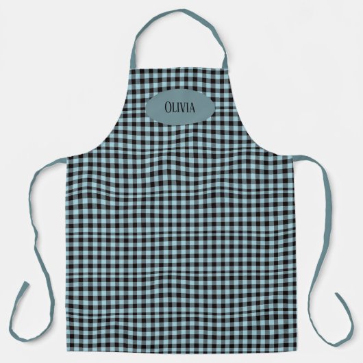 Personalized Plaid Work Apron | Custom Unisex Gift エプロン (正面)