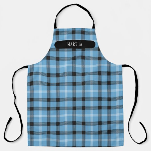 Personalized Plaid Work Apron | Custom Unisex Gift エプロン (正面)