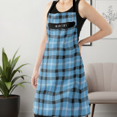 Personalized Plaid Work Apron | Custom Unisex Gift エプロン