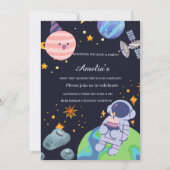 Personalized Planet Birthday Party Invitation Card 招待状 (正面)