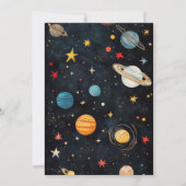 Personalized Planet Birthday Party Invitation Card 招待状 (裏面)