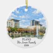 Personalized Plano Ornament, Custom Texas セラミックオーナメント (正面)