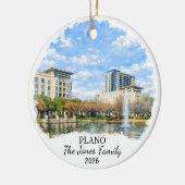 Personalized Plano Ornament, Custom Texas セラミックオーナメント (左)