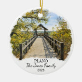 Personalized Plano Ornament, Custom Texas セラミックオーナメント (正面)