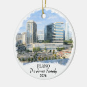 Personalized Plano Ornament, Custom Texas セラミックオーナメント (左)