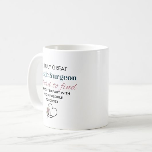 Personalized Plastic Surgeon Appreciation コーヒーマグカップ (正面左)