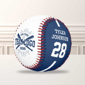 Personalized Player Team Logo Blue 野球ボール