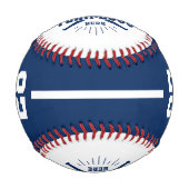 Personalized Player Team Logo Blue 野球ボール (正面)